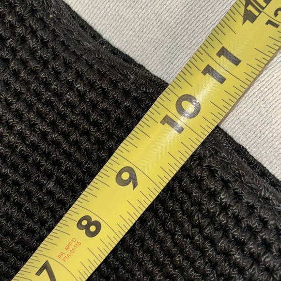 Happy & Free women’s black crochet bamboo blend  shoulder bag - Picture 7 of 9